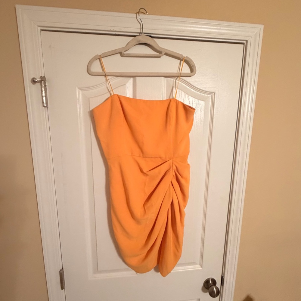 Amanda Uprichard Strapless Orange Dress